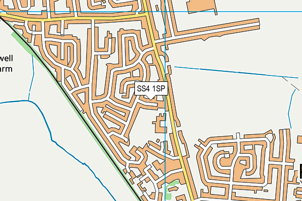 SS4 1SP map - OS VectorMap District (Ordnance Survey)