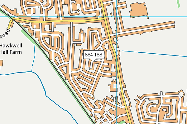 SS4 1SS map - OS VectorMap District (Ordnance Survey)