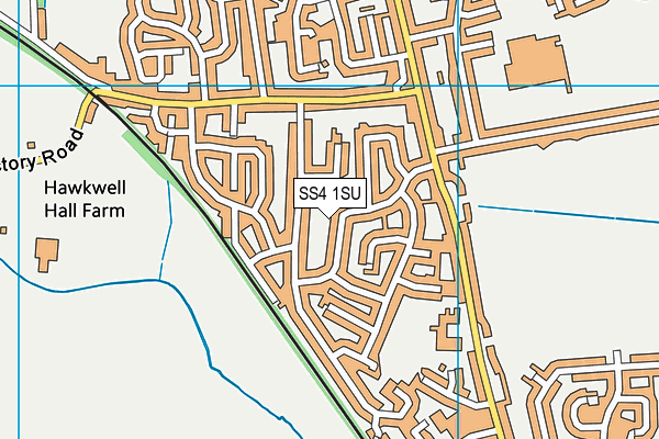 SS4 1SU map - OS VectorMap District (Ordnance Survey)