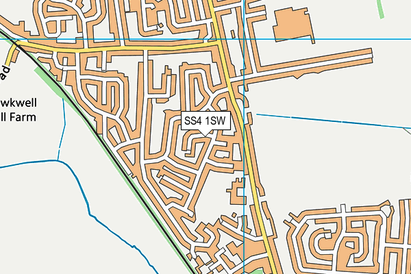 SS4 1SW map - OS VectorMap District (Ordnance Survey)