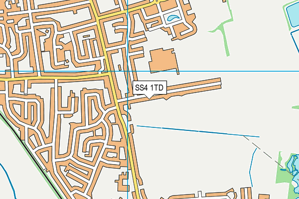 SS4 1TD map - OS VectorMap District (Ordnance Survey)