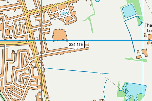 SS4 1TE map - OS VectorMap District (Ordnance Survey)