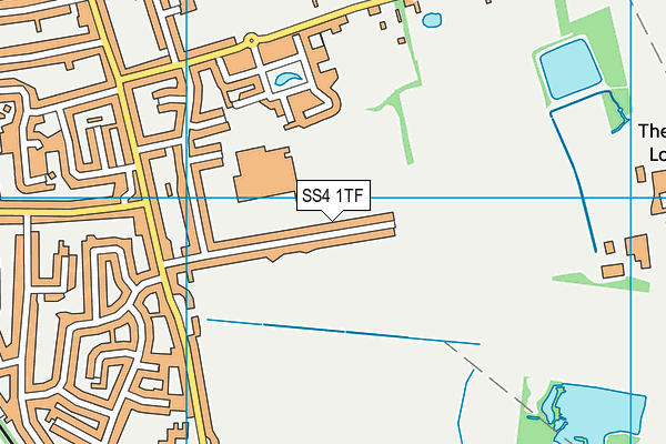 SS4 1TF map - OS VectorMap District (Ordnance Survey)