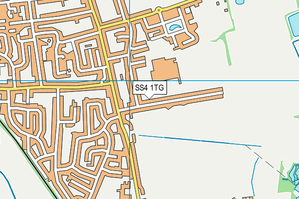 SS4 1TG map - OS VectorMap District (Ordnance Survey)