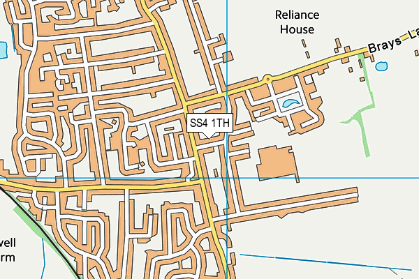 SS4 1TH map - OS VectorMap District (Ordnance Survey)
