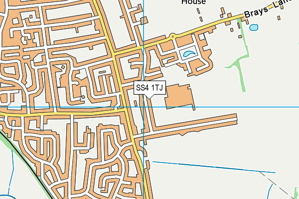 SS4 1TJ map - OS VectorMap District (Ordnance Survey)