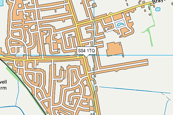 SS4 1TQ map - OS VectorMap District (Ordnance Survey)