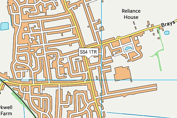 SS4 1TR map - OS VectorMap District (Ordnance Survey)