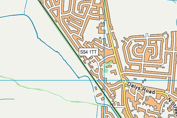 SS4 1TT map - OS VectorMap District (Ordnance Survey)