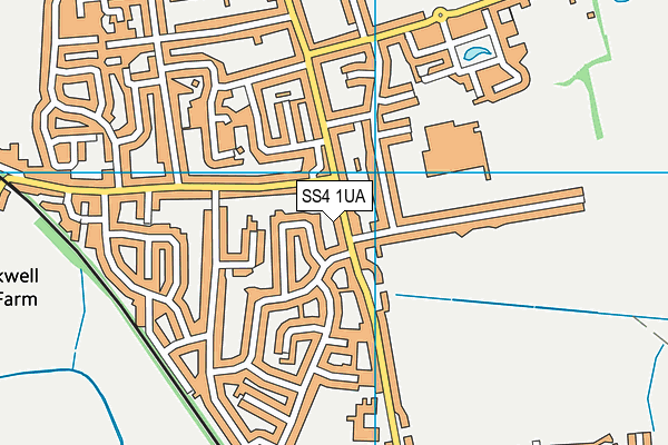 SS4 1UA map - OS VectorMap District (Ordnance Survey)