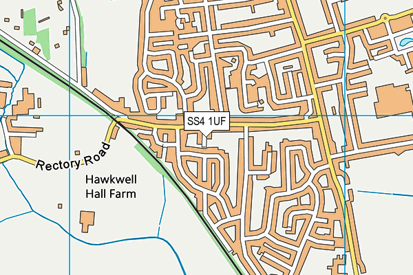 SS4 1UF map - OS VectorMap District (Ordnance Survey)