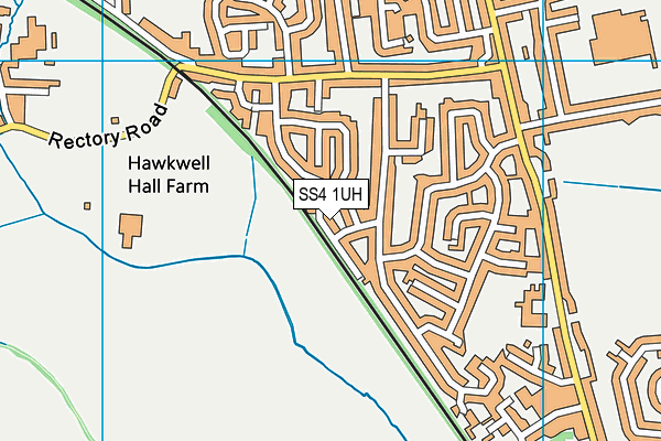 SS4 1UH map - OS VectorMap District (Ordnance Survey)