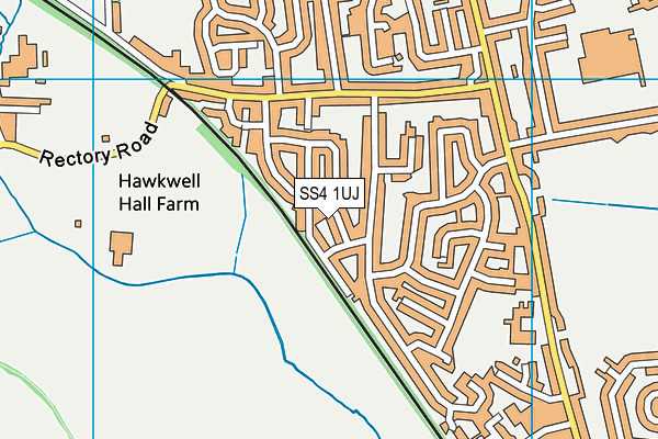 SS4 1UJ map - OS VectorMap District (Ordnance Survey)