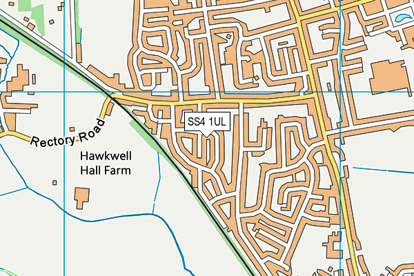 SS4 1UL map - OS VectorMap District (Ordnance Survey)