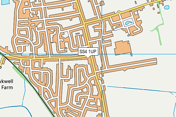 SS4 1UP map - OS VectorMap District (Ordnance Survey)