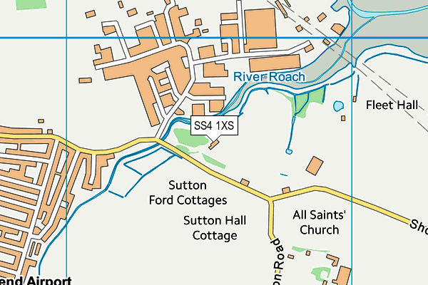 SS4 1XS map - OS VectorMap District (Ordnance Survey)