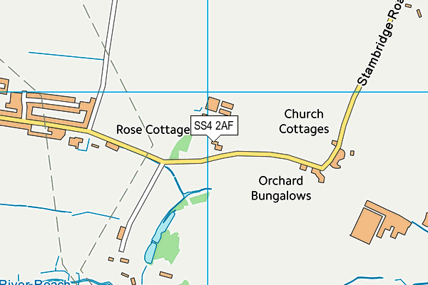 SS4 2AF map - OS VectorMap District (Ordnance Survey)