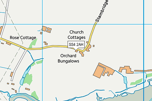 SS4 2AH map - OS VectorMap District (Ordnance Survey)