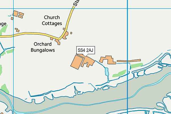 SS4 2AJ map - OS VectorMap District (Ordnance Survey)