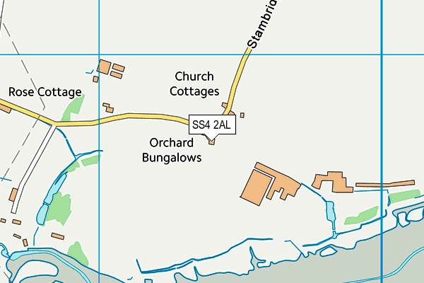 SS4 2AL map - OS VectorMap District (Ordnance Survey)