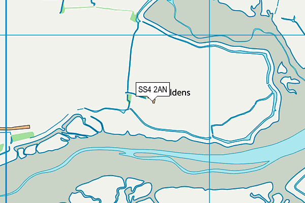 SS4 2AN map - OS VectorMap District (Ordnance Survey)