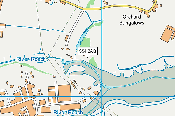 SS4 2AQ map - OS VectorMap District (Ordnance Survey)