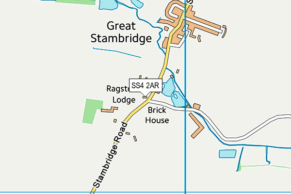 Stambridge Memorial Ground map (SS4 2AR) - OS VectorMap District (Ordnance Survey)