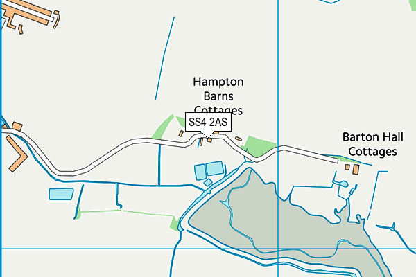 SS4 2AS map - OS VectorMap District (Ordnance Survey)