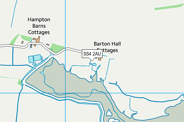 SS4 2AU map - OS VectorMap District (Ordnance Survey)