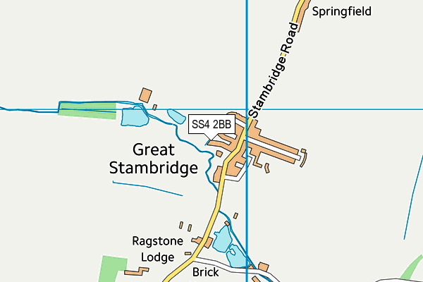 SS4 2BB map - OS VectorMap District (Ordnance Survey)