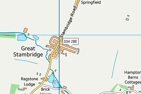 SS4 2BE map - OS VectorMap District (Ordnance Survey)