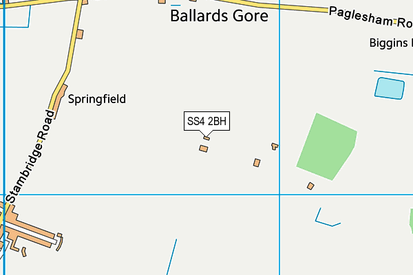 SS4 2BH map - OS VectorMap District (Ordnance Survey)