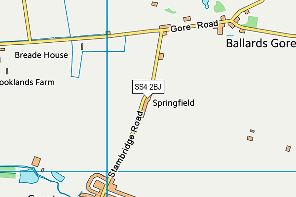 SS4 2BJ map - OS VectorMap District (Ordnance Survey)