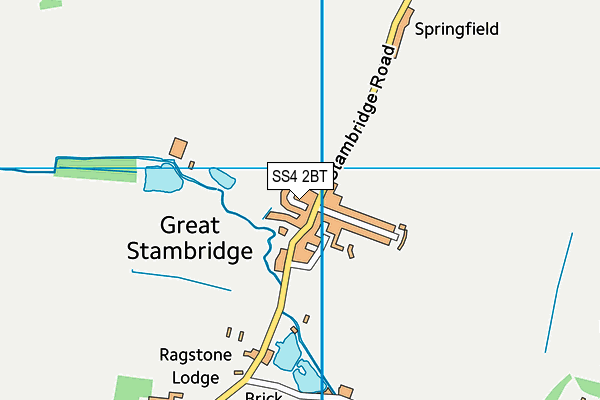 SS4 2BT map - OS VectorMap District (Ordnance Survey)