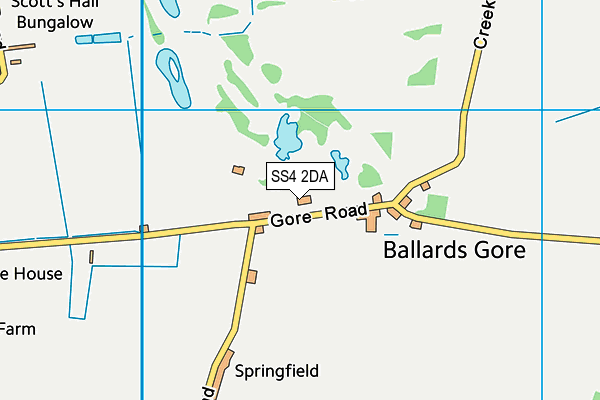 Ballards Gore Golf Club map (SS4 2DA) - OS VectorMap District (Ordnance Survey)