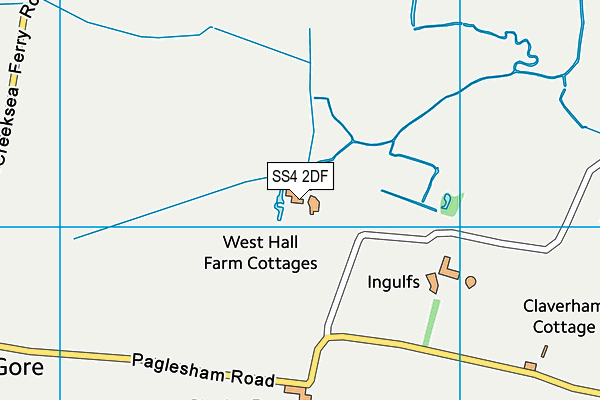 SS4 2DF map - OS VectorMap District (Ordnance Survey)