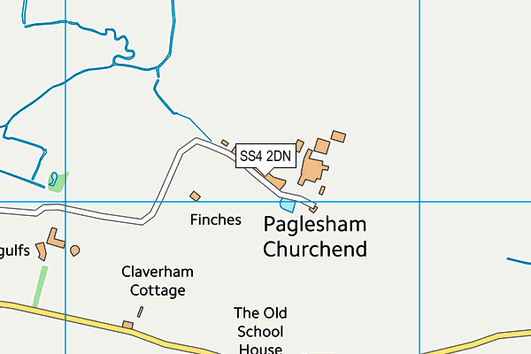 SS4 2DN map - OS VectorMap District (Ordnance Survey)