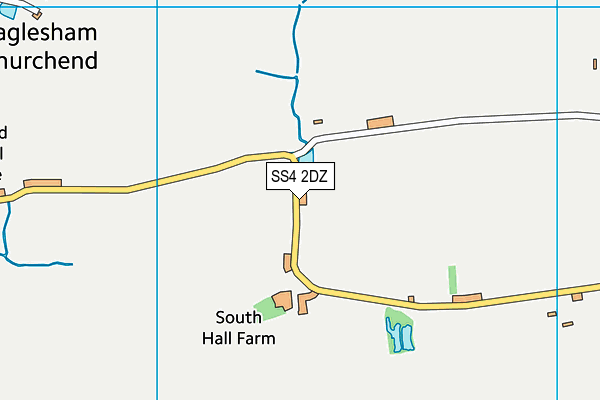 SS4 2DZ map - OS VectorMap District (Ordnance Survey)