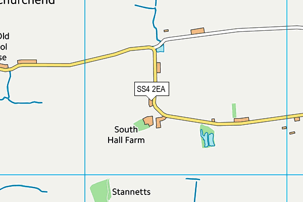 SS4 2EA map - OS VectorMap District (Ordnance Survey)