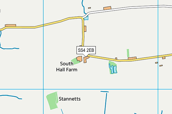 SS4 2EB map - OS VectorMap District (Ordnance Survey)