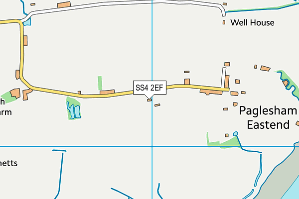 SS4 2EF map - OS VectorMap District (Ordnance Survey)