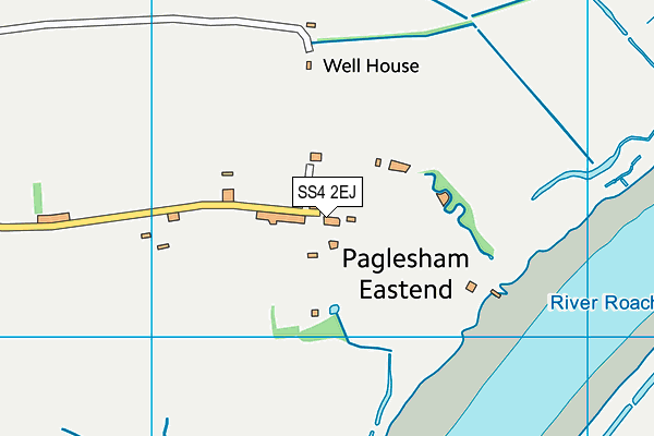 SS4 2EJ map - OS VectorMap District (Ordnance Survey)