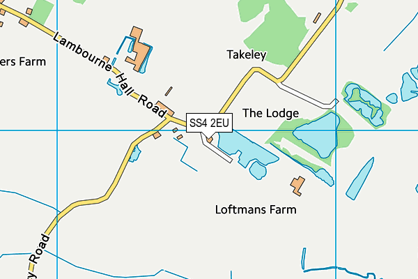 SS4 2EU map - OS VectorMap District (Ordnance Survey)