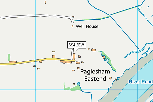 SS4 2EW map - OS VectorMap District (Ordnance Survey)