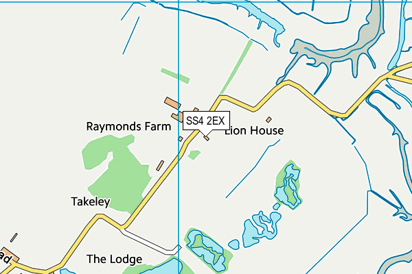 SS4 2EX map - OS VectorMap District (Ordnance Survey)