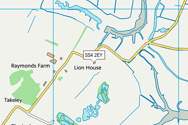 SS4 2EY map - OS VectorMap District (Ordnance Survey)