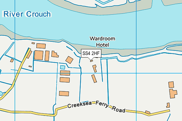 SS4 2HF map - OS VectorMap District (Ordnance Survey)
