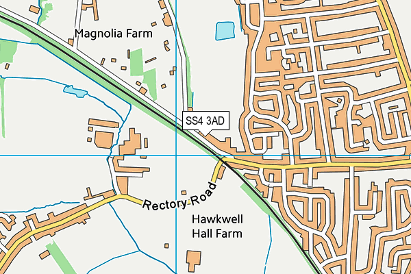 Rochford Hundred Rfc map (SS4 3AD) - OS VectorMap District (Ordnance Survey)