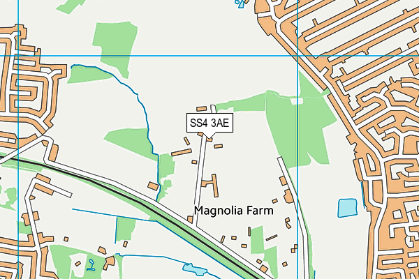 SS4 3AE map - OS VectorMap District (Ordnance Survey)