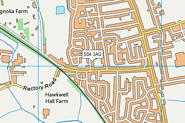 SS4 3AG map - OS VectorMap District (Ordnance Survey)